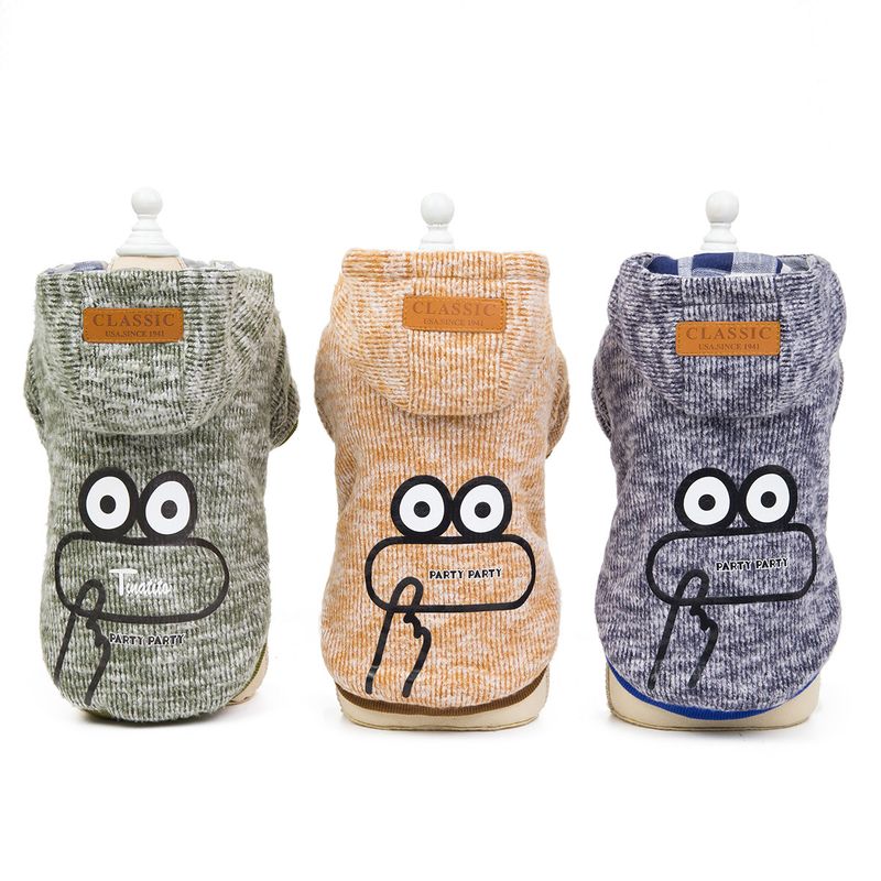 Cat Teddy Dog Höst- och vinterkläder för husdjur, fyrbenskläder, nya 19 Frog bomullskläder_voghion.com