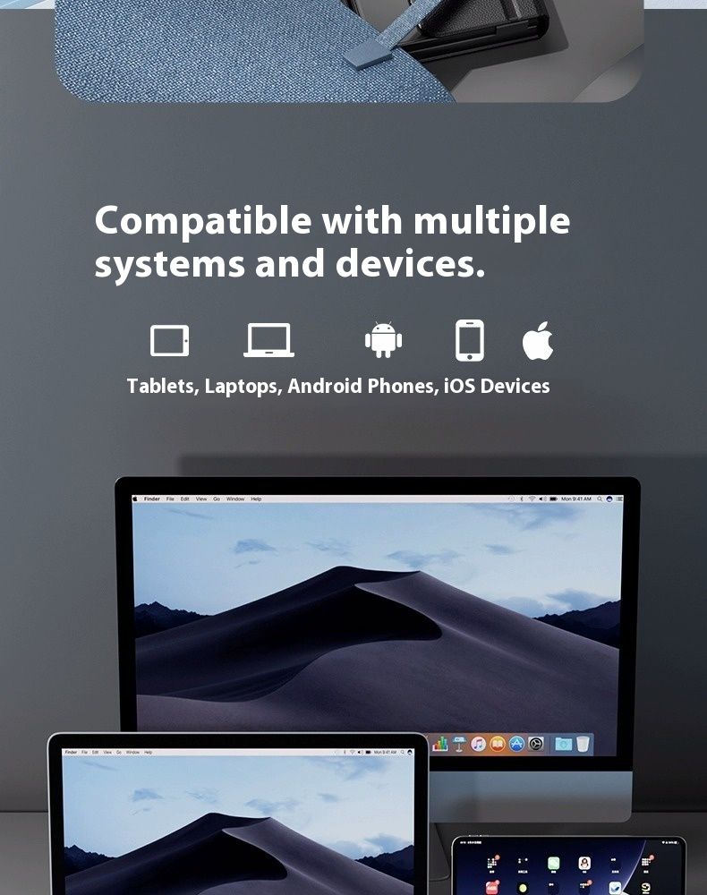 Heiß verkaufte dreifach gefaltete Tastatur, kabellos-Bluetooth-faltbare kleine Tastatur, geeignet für Desktop-Computer, Laptop-Tastaturen, Maus-Sets_voghion.com