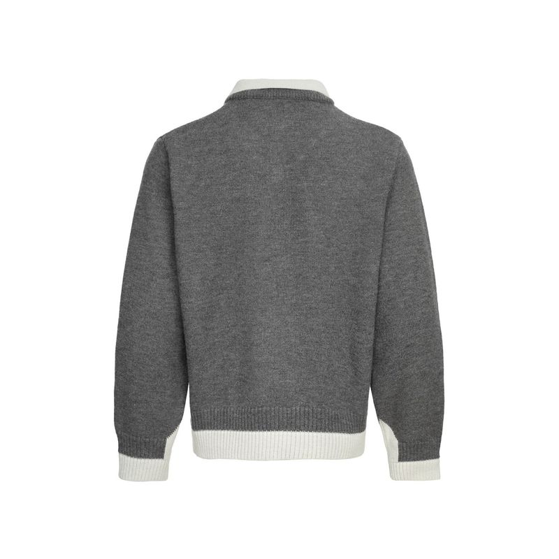 Maglione a collo alto lavorato a maglia in stile coreano antico, semplice, da uomo, autunno 2025, camicia di base in due pezzi_voghion.com