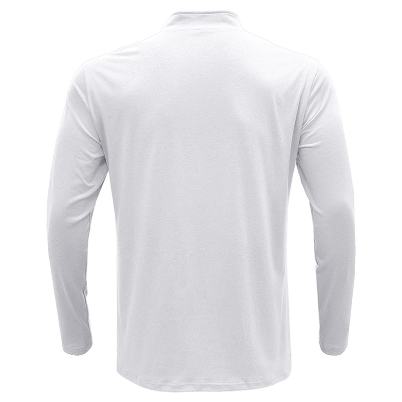 Polo con cerniera pullover con colletto in piedi da uomo T-shirt a maniche lunghe autunno/inverno 2023 nuova_voghion.com