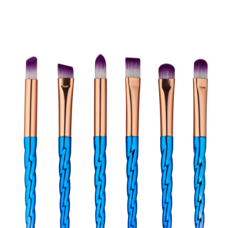 6 pcs makeup brushes, eye brushes, eyeliner brushes, unicorn set, beauty tools GUJHUI_voghion.com