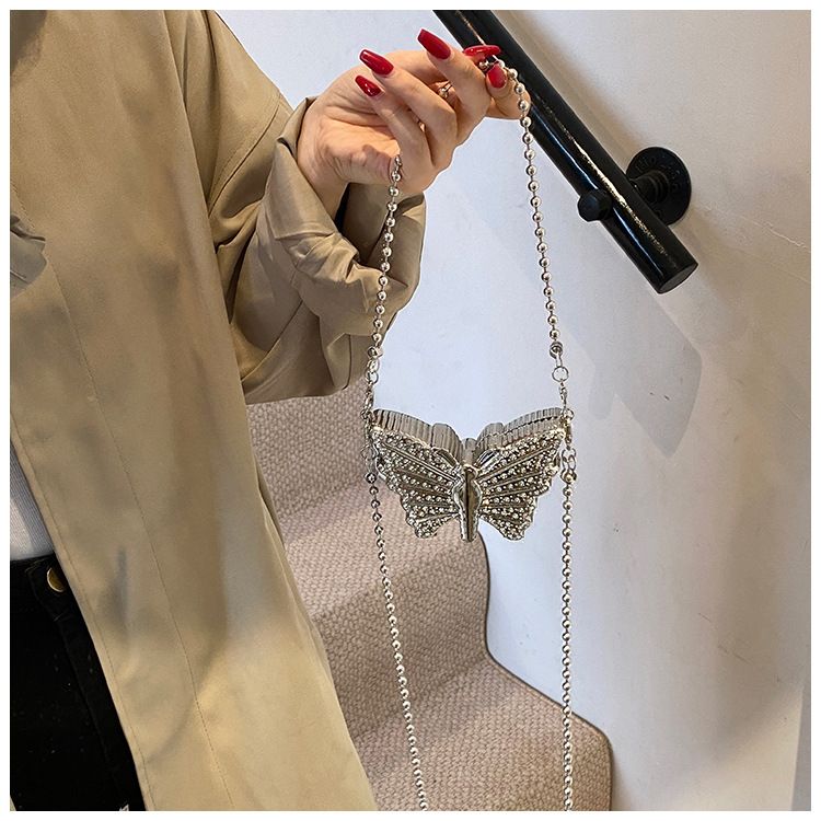 Borse a tracolla da donna, mini borsa in metallo, piccola borsa da donna, alla moda, con diamanti, design a farfalla, borsa a catena_voghion.com