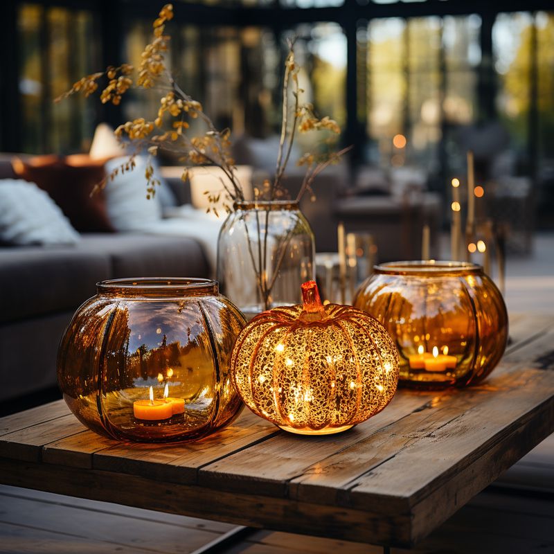 Halloween Glas Kürbis Laterne Glas Kürbis Spot Atmosphäre Nacht Licht Dekoration_voghion.com