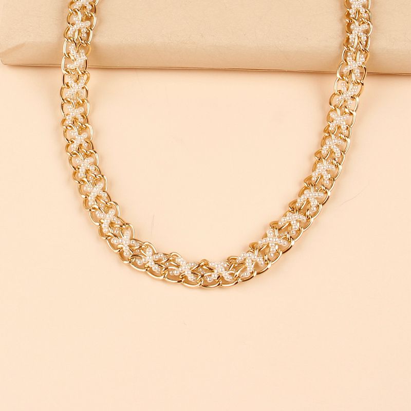 HEIßER Metallperle Dekoratives Hemd zum Binden, handgefertigt, gewebte Kette, Blumenmuschel, personalisierter goldener Damengürtel_voghion.com