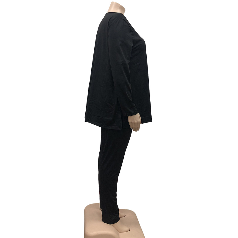 Women's Clothing Independent Site New Fashion Large Size 5XL Printed Casual Suit_voghion.com