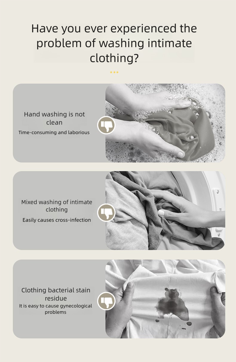 Portable Mini Washing Machine For Underwear & Socks, USB Rechargeable Automatic Washer, Ideal For Travel, Dormitory, And Small Spaces_voghion.com