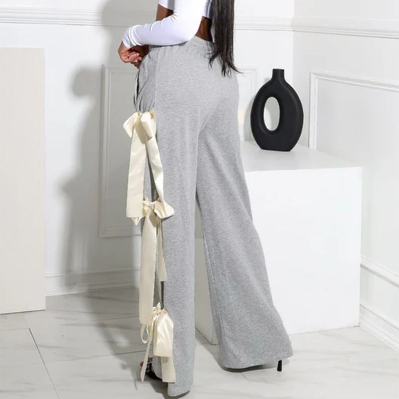 Streetwear-Jogginghose für Damen – Herbst-Jogginghose mit hoher Taille und lockerer Passform, Taschen im Farbblockdesign, dehnbarem elastischem Bund und 3D-Grafikdetail_voghion.com