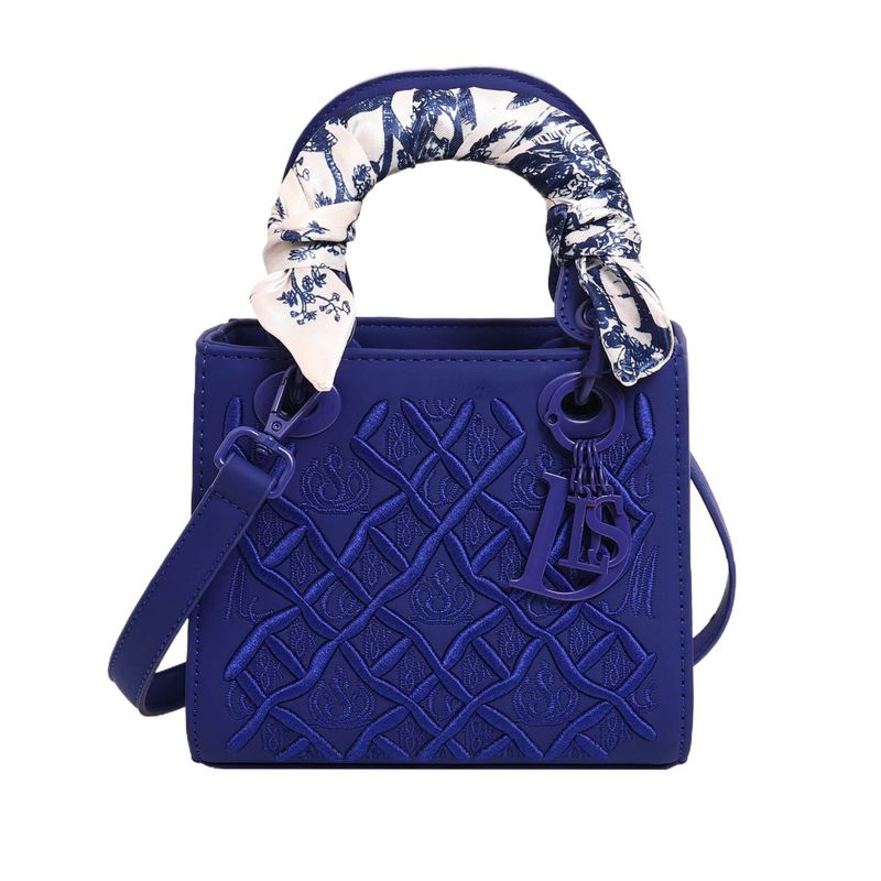 Borsa a tracolla monospalla di alta qualità da donna, nuova moda, con sciarpa, versatile e ricamata, raffigurante la principessa Diana_voghion.com