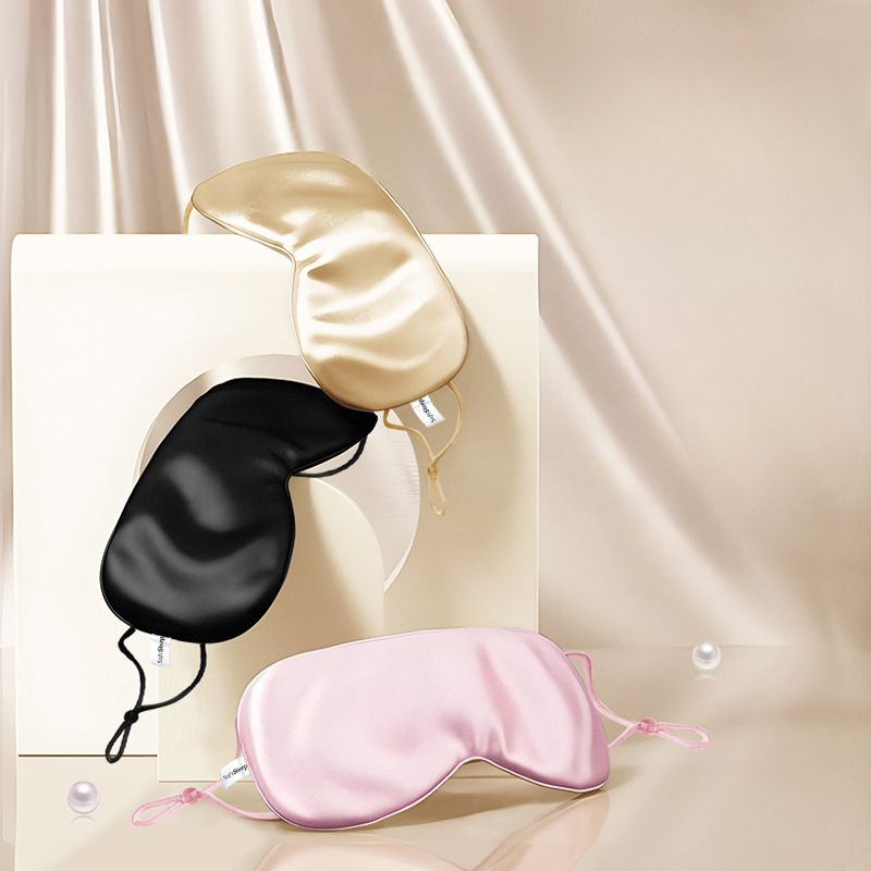 YiGou Hanging Ear Light Blocking Mulberry Silk Soft Breathable Eye Protection Mask For Men And Women Nap Sleep_voghion.com
