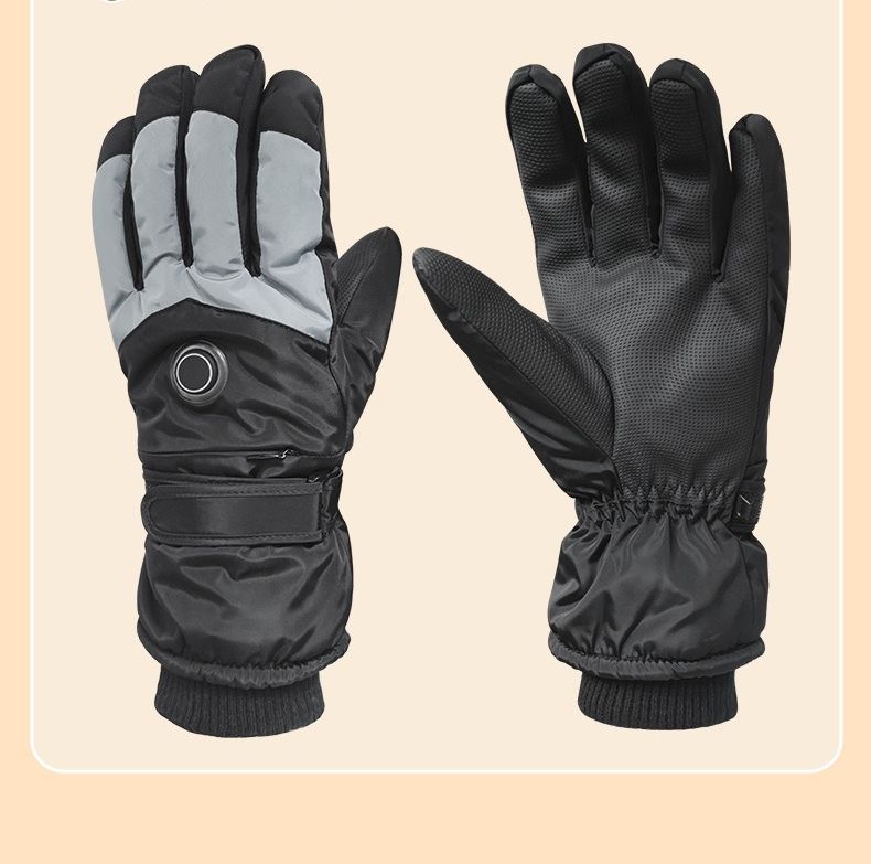 Gants chauffants transfrontaliers pour ski en plein air, équitation, chauffage électrique, écran tactile, charge, gants chauffants résistants au froid, hommes et femmes_voghion.com