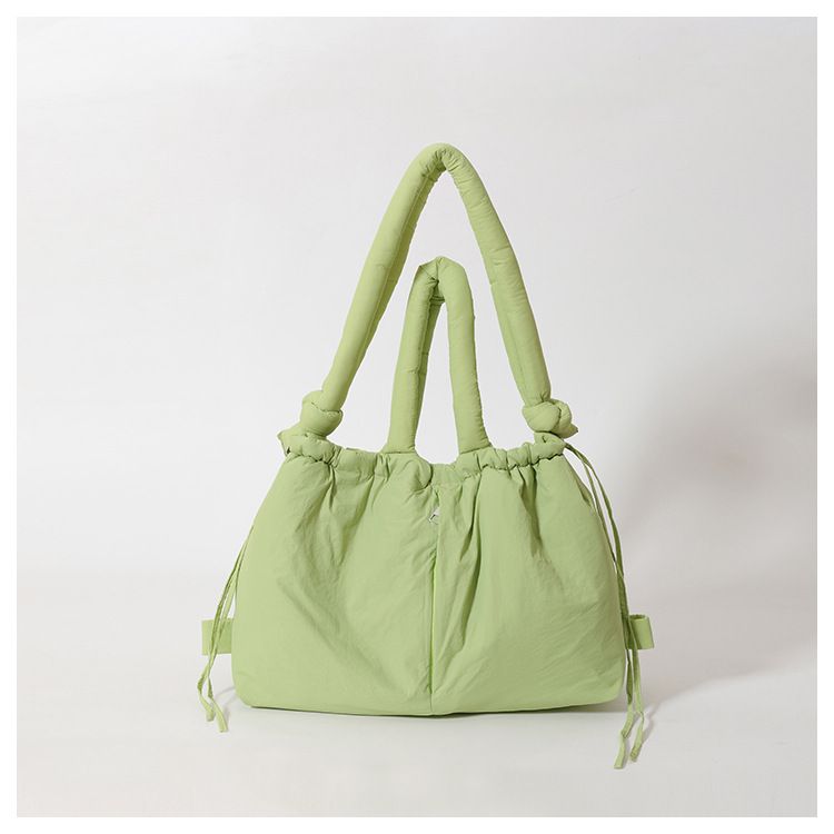 New style portable down cotton bag winter versatile fashion shoulder messenger bag multifunctional pleated casual backpack_voghion.com