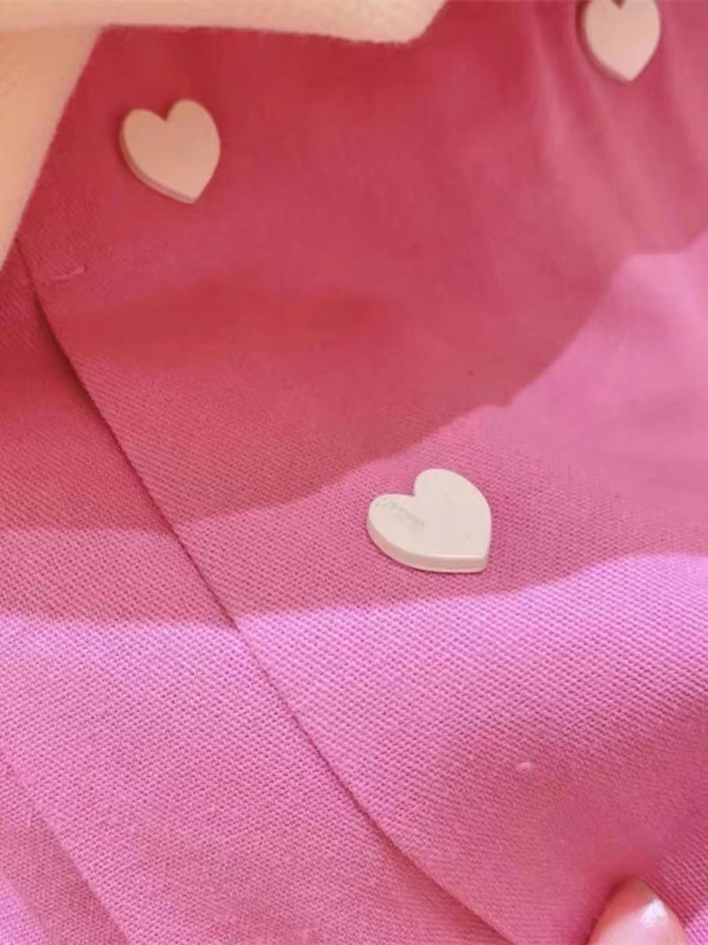 Børnetøj piger jakkesæt sød kærlighed broderet korte ærmer plus shorts todelt jakkesæt_voghion.com