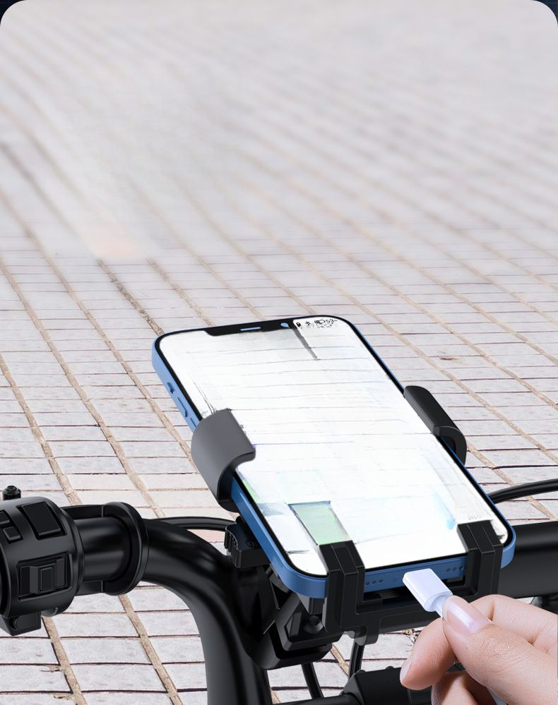 Support de téléphone pour moto, navigation pour vélo de montagne, absorption des chocs, anti-secousses, rotation à 360°_voghion.com