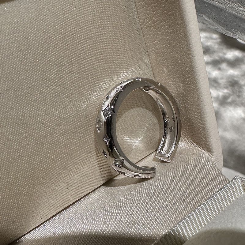 Anello in argento sterling S925 con esagramma, design di nicchia, personalità semplice, anello vintage in zirconio_voghion.com