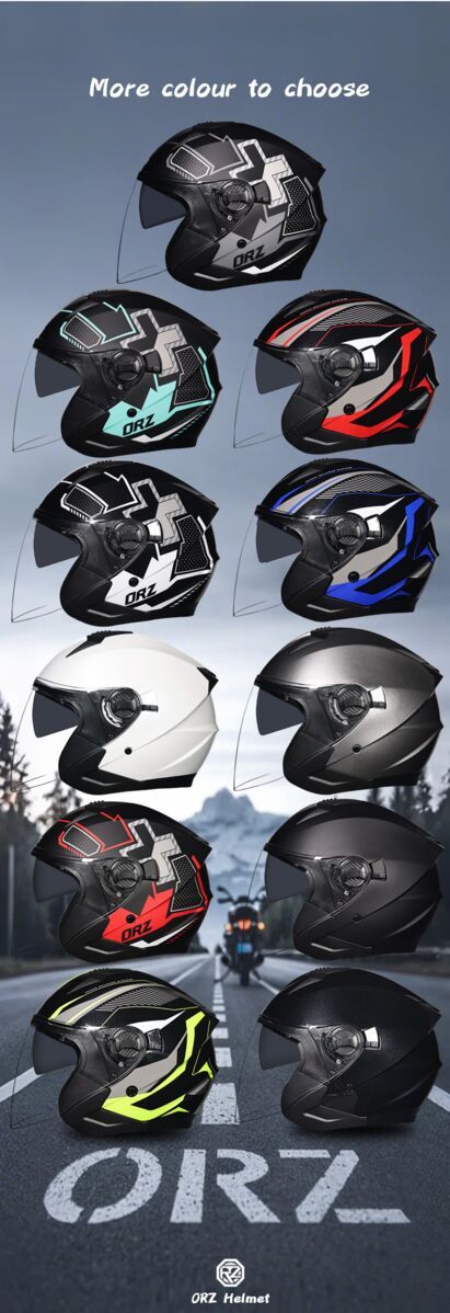 Helmet, men's and women's dual mirror, suitable for all seasons, winter riding, electric bicycle, half helmet_voghion.com