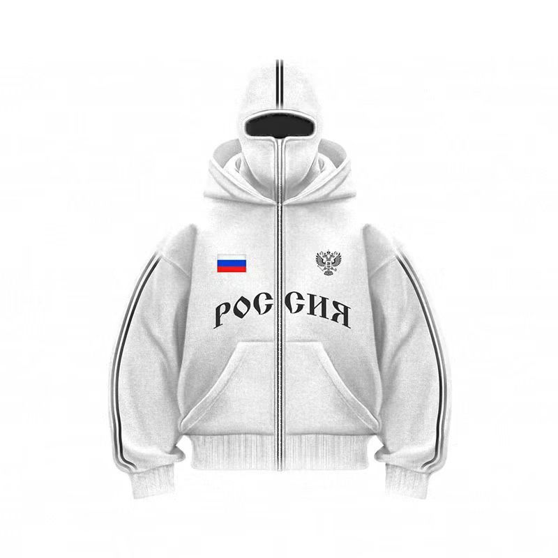 Men's Clothing Velvet Double Hood Unique Design Hooded Sweatshirt Autumn And Winter New Men And Women Same Style Loose Y2K Sweatshirt_voghion.com