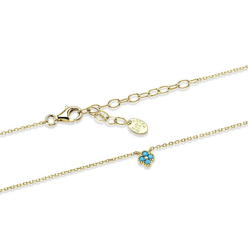 Pronto Stock CANNER S Sterg Sier Turquoise wer Set di gioielli Orecchini a bottone Collane con ciondolo Catena per donne Regali Collares Choker_voghion.com