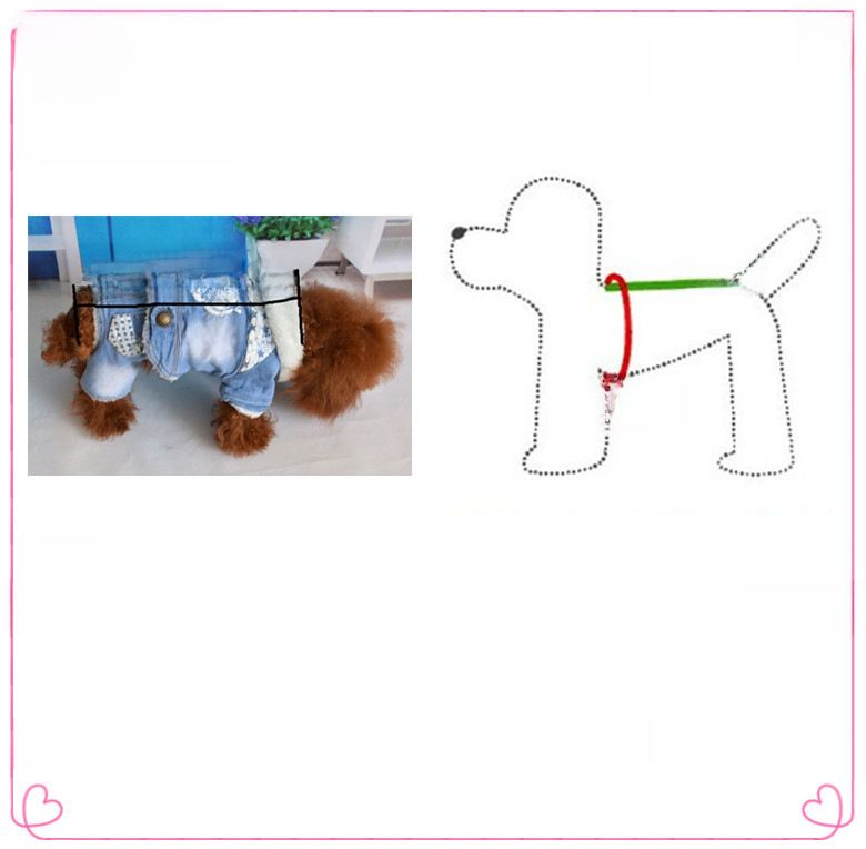 2018 Bei Haustierkleidung Frühling und Sommer Teddybär Hund vierbeiniger Denim-Overall Fabrik Großhandel_voghion.com