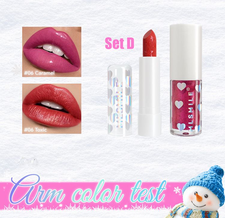 Rossetto perlato, set di smalti per labbra, idratante, opaco, non facile da applicare._voghion.com