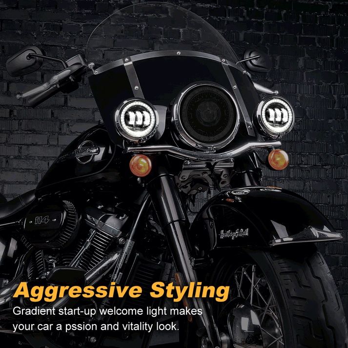 7 inch LED-motorkoplamp voor Harley-Davidson Electra Glide Road King Softail met grootlicht/dimlicht/DRL, superhelder_voghion.com