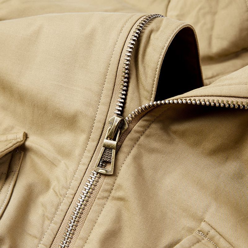 Pilotenjacke Herren Baumwollkleidung Lammwolljacke Herren Verdickter Samt Große Größe Amerikanische Werkzeugkleidung mit Baumwollpolsterung_voghion.com