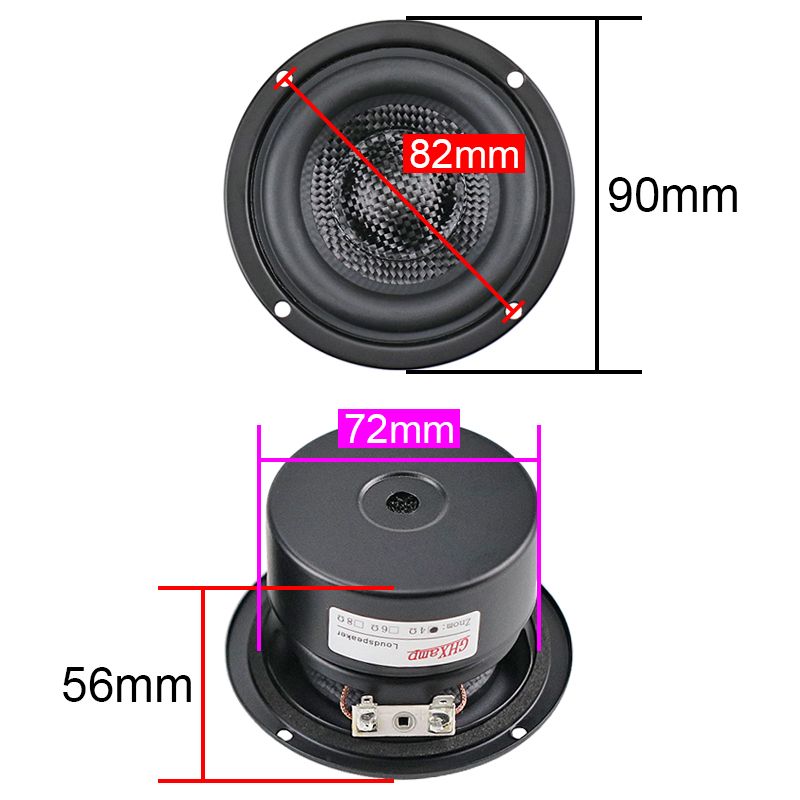 Fiberglass Braided 3 Inch Woofer Subwoofer Hifi Speaker Unit Powerful Low Frequency 4OHM 25W 2PCS_voghion.com