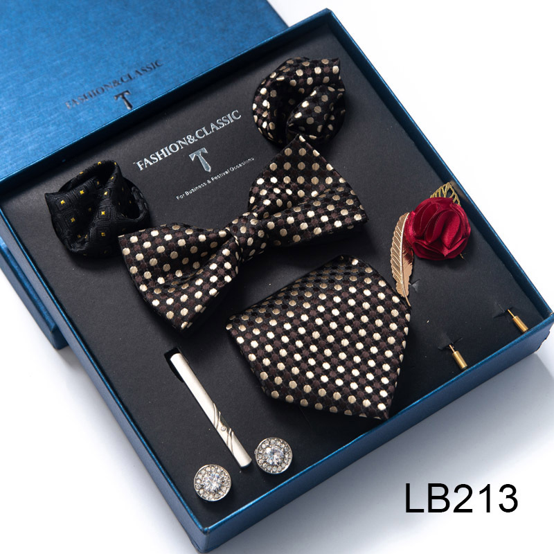 Papion cravată, accesorii pentru bărbați, set de 8 piese, corsaj, broșă, butoni, rochie formală, costum, nuntă și nuntă_voghion.com