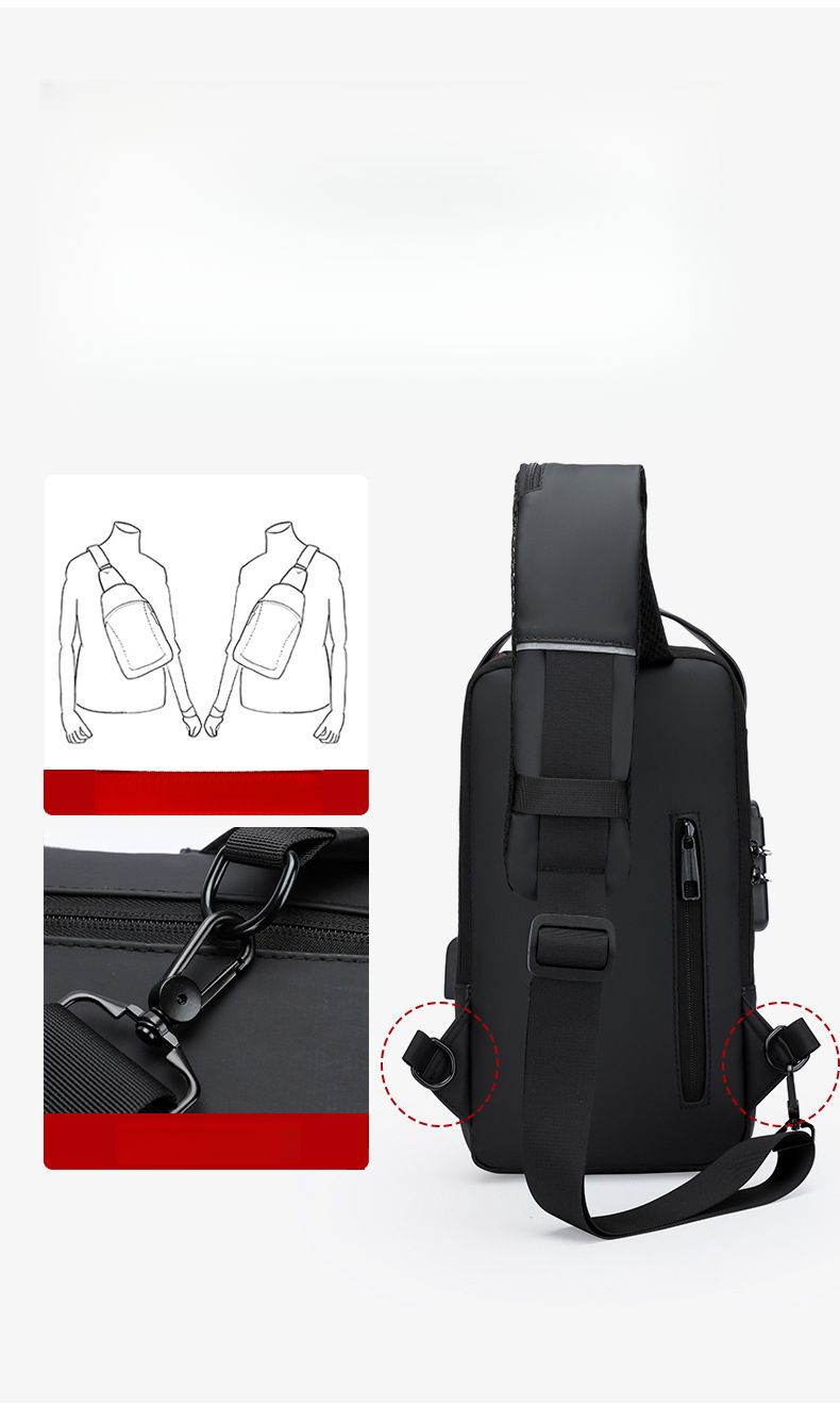 Nuova borsa a tracolla unisex semplice e casual da esterno con lucchetto per password multifunzionale e antifurto_voghion.com