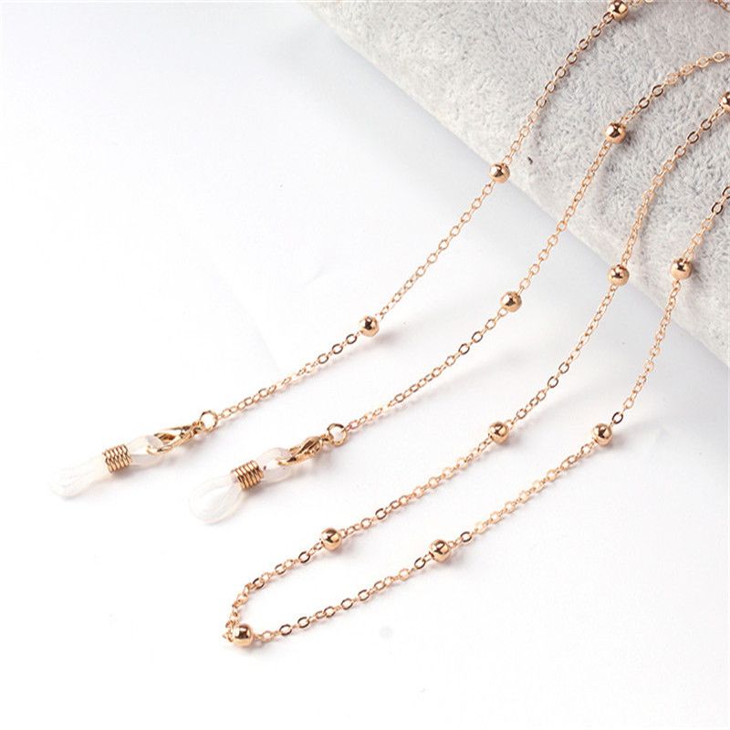 New Glasses For Women High-end Metal Hanging Strap Non-slip Simple Beaded Chain Accessories_voghion.com