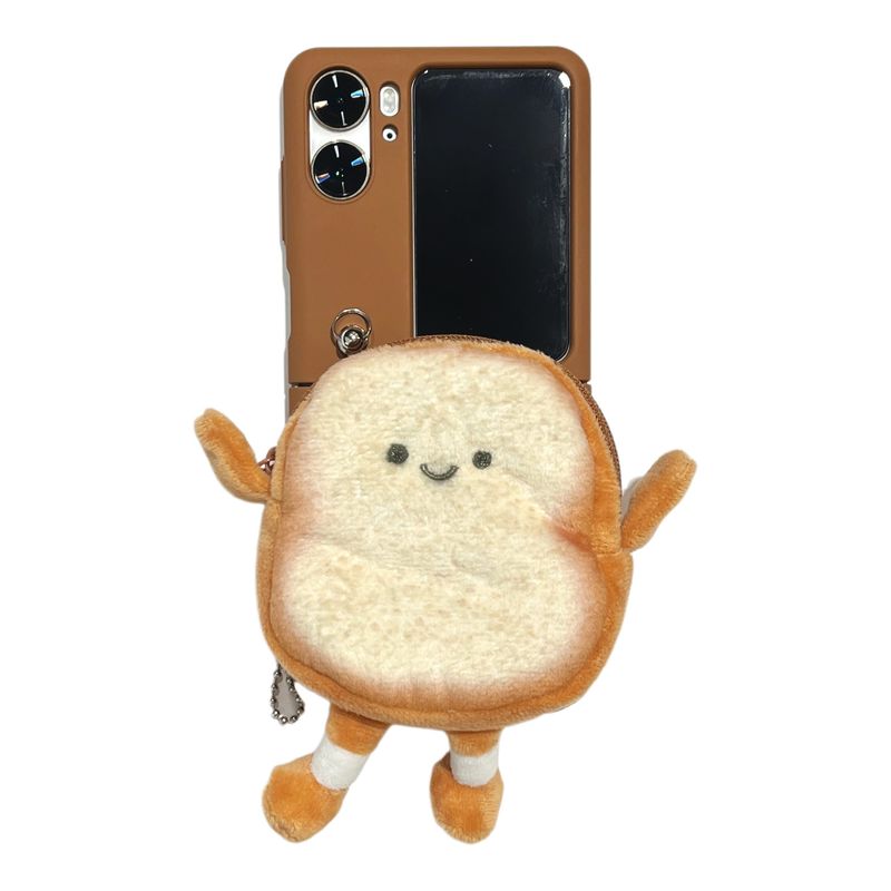 Korean style ins plush coin purse crossbody applicable OPPO Find N3 flip folding screen PC hard case protective cover_voghion.com