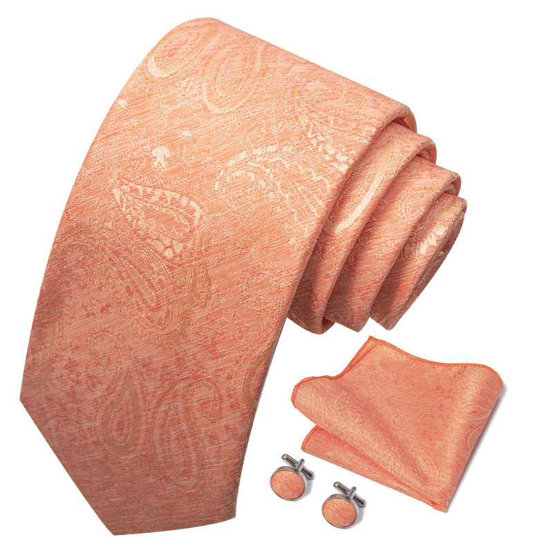 Men's Ties & Handkerchiefs pattern men's wedding suit tie pocket square cufflink set in large quantities in stock_voghion.com