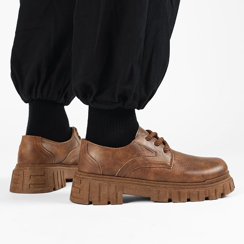 Neue schwarz/rot braun kleine leder business casual low-top herren schuhe_voghion.com