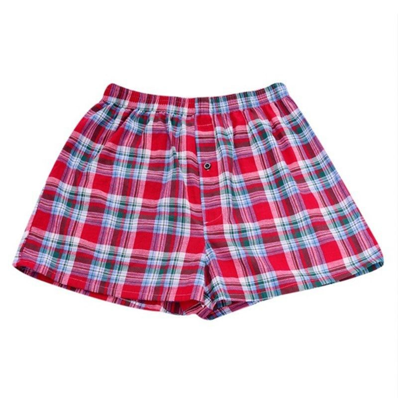 Weizhifu Casual Plaid Imprimer Taille Élastique Hommes Sous-Vêtements Pantalons De Plage D'été Boxers Shorts-Couleur Aléatoire L_voghion.com