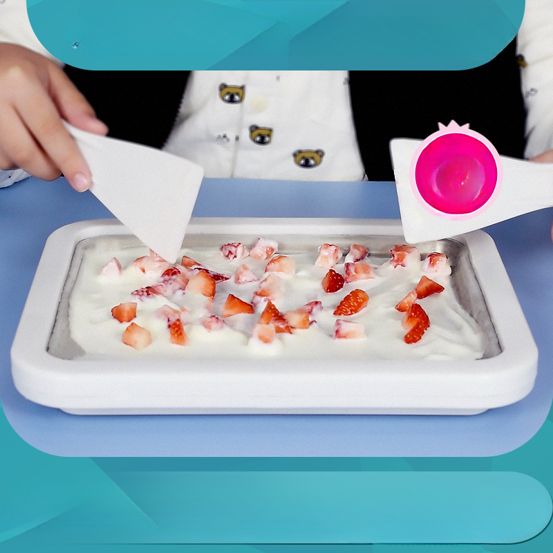 Nova casa iogurte verão mini pequena máquina de creme infantil aço inoxidável placa de gelo frito_voghion.com