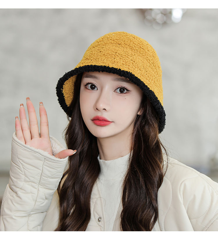 Korean Autumn and Winter New Women's Outdoor Warmth Fashion Small Pot Hat Leisure Tourism Colored Bucket Hat_voghion.com