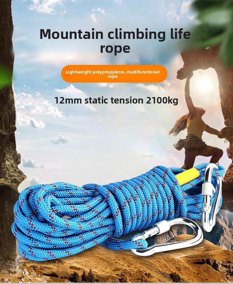 High-altitude Work Fire Rescue High-strength Safety Outdoor Rock Climbing Escape Gliding Rapid Descent Static_voghion.com