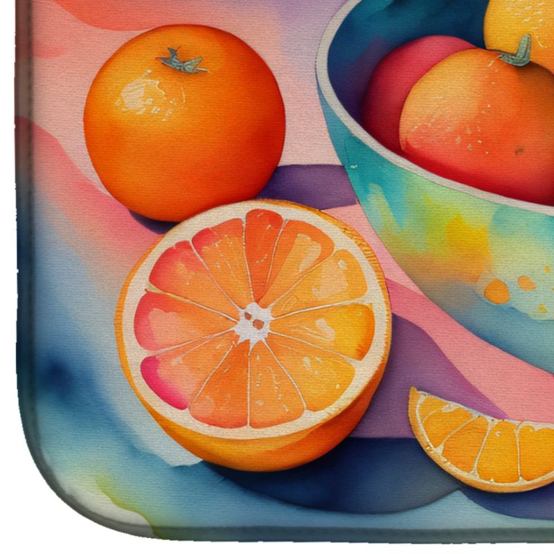 Colorful Oranges Dish Drying Mat Absorbent Dish Drying Mat Pad for Kitchen Counter Dish Drainer Mat for Countertop, 14 x 21", Multicolor_voghion.com
