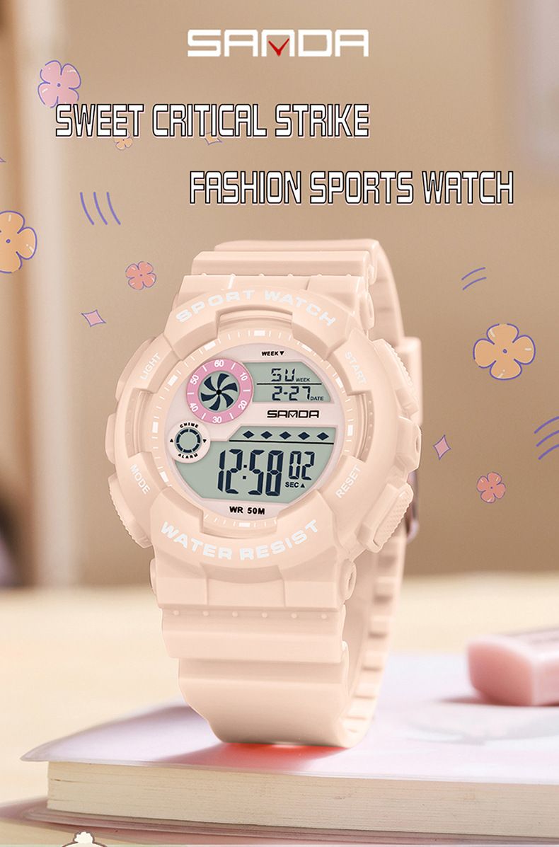 Kids Digital Sports Watch With Waterproof, Night Light, Alarm, Day & Date Display - Colorful Multi-Function Unisex Student Watch Electronic Watch_voghion.com