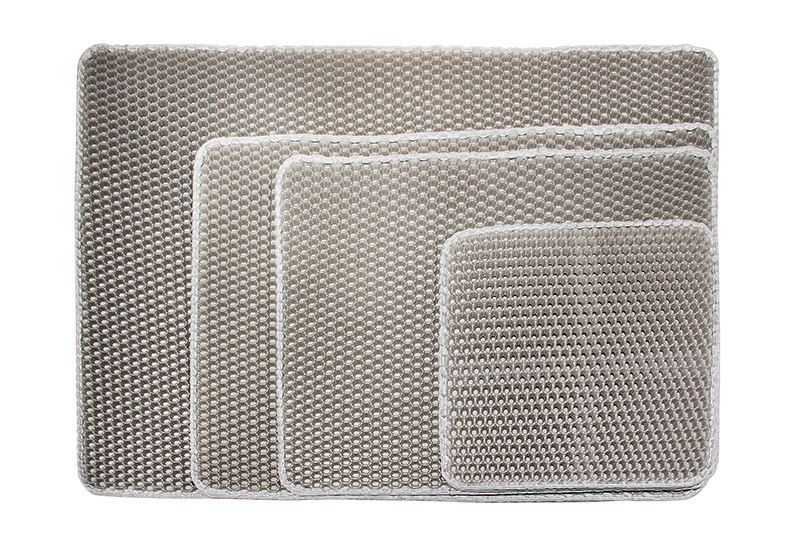 Estera para residuos de Gato, estera para residuos de gato con agujero con fugas, nido de abeja, mascota del hogar, estera para caseta para perros, estera antideslizante impermeable para pies de gato_voghion.com