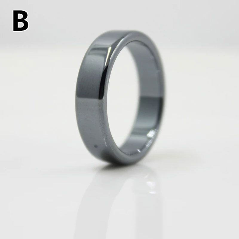 Hochwertiger, nicht magnetischer Hämatitring, 6 mm, glatter schwarzer Ring für Partys mit Damen- und Herrenmode, modischer Schmuck, Geschenke_voghion.com
