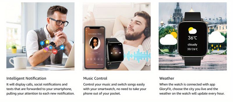smartwatch, Fitness Activity Tracker dla mężczyzn i kobiet, Smartwatch z wieloma trybami sportowymi, do smartfonów z systemem Android/iOS_voghion.com