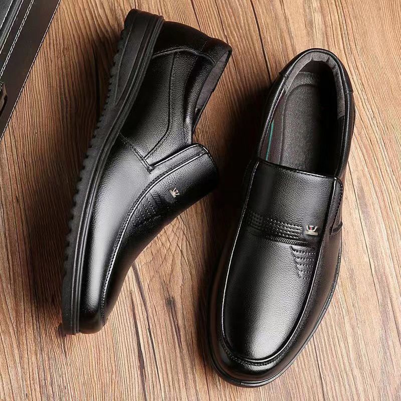 【 】 Crown Men's Casual With Sole Surface, Anti Slip And Breathable Soft Leather Shoes For Men, Easy To Step On_voghion.com