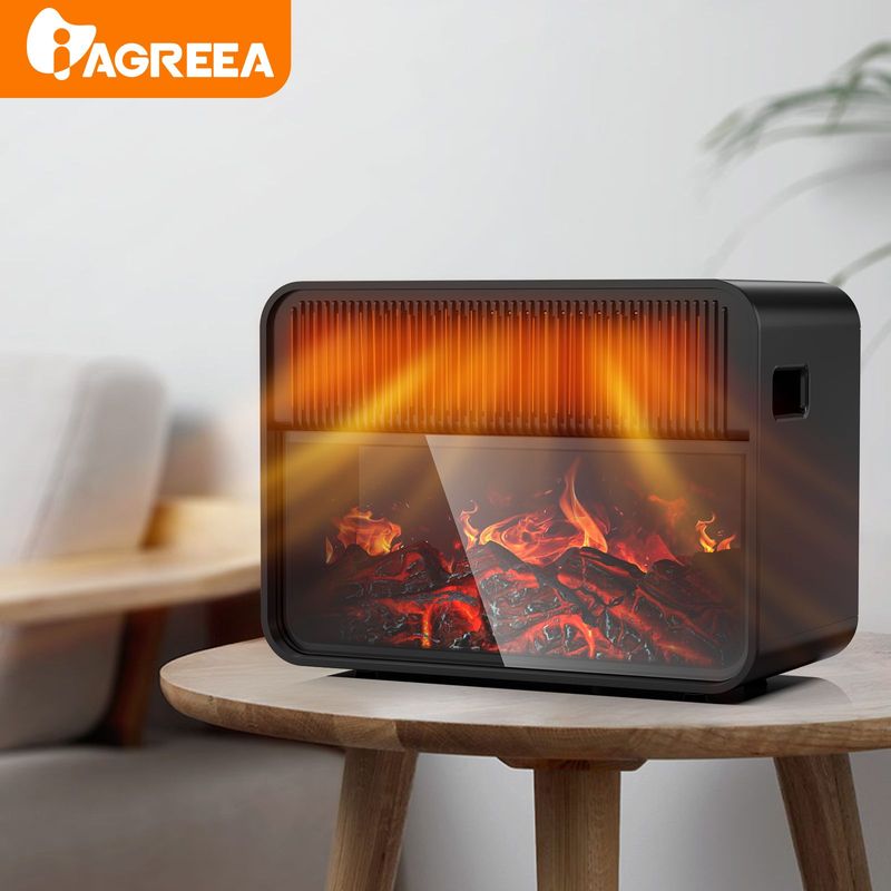 IAGREEA Portable Electric Fireplace Heater, Good Insulation Performance, Safe And Low Noise, For Home Indoor Office_voghion.com
