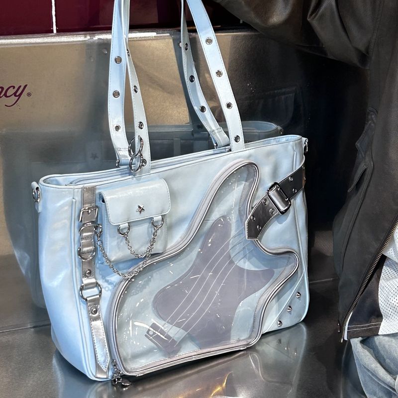 Bolsa de mão com alça de ombro fofa e laço de cetim de grande capacidade para meninas_voghion.com
