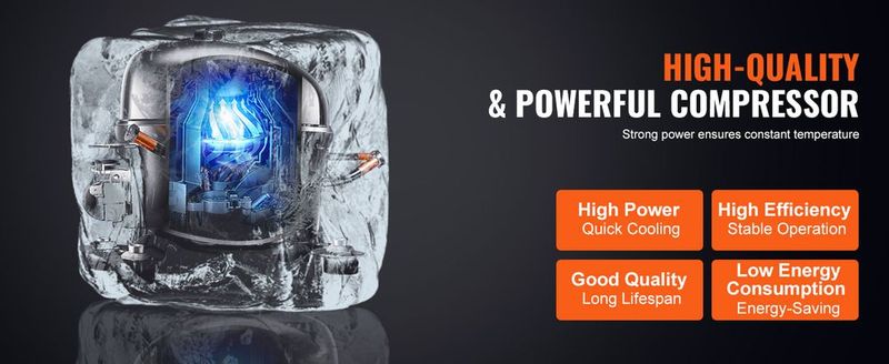 VEVOR Commercial Merchandiser Refrigerator, 14.8 Cu.Ft / 420L Beverage Refrigerator Cooler Merchandiser, Glass Door Display Refrigerator Upright Fridge With 5 Adjustable Shelves, Customizable Lightbox_voghion.com