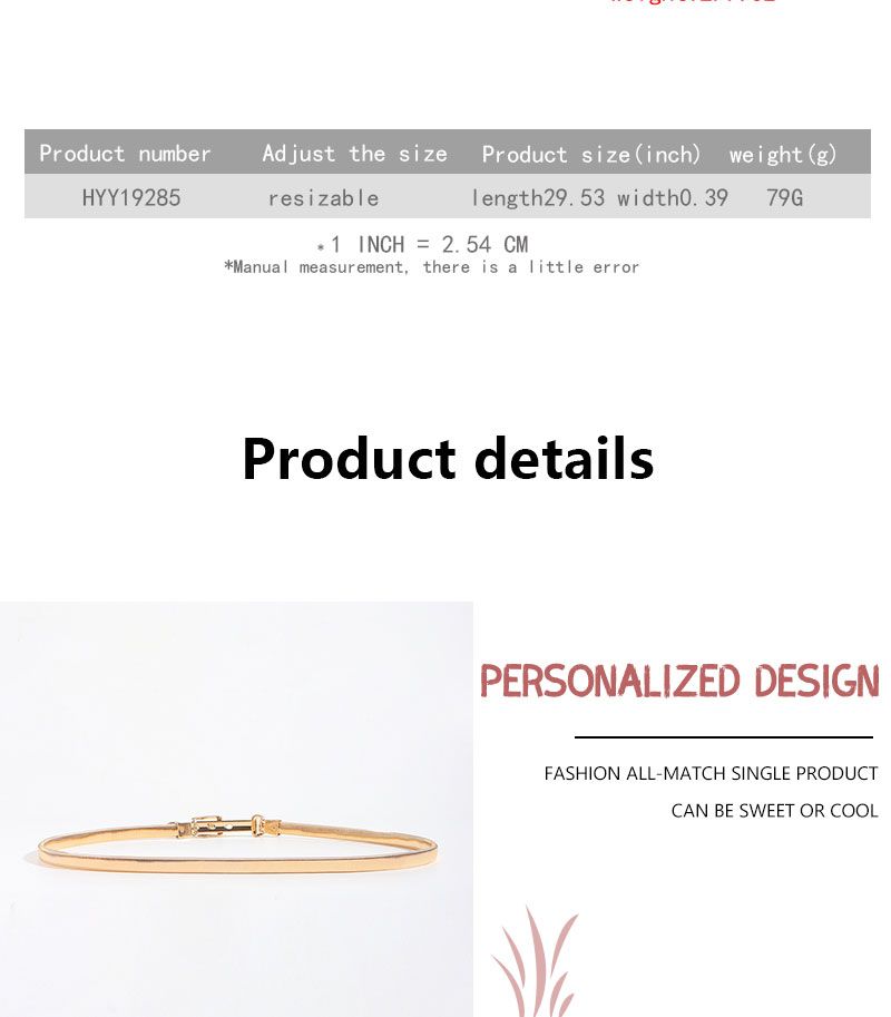 HOT Desinger Fasion Women's Metal Fashion Elastic Spring Waist Chain gold color 1 pcs_voghion.com