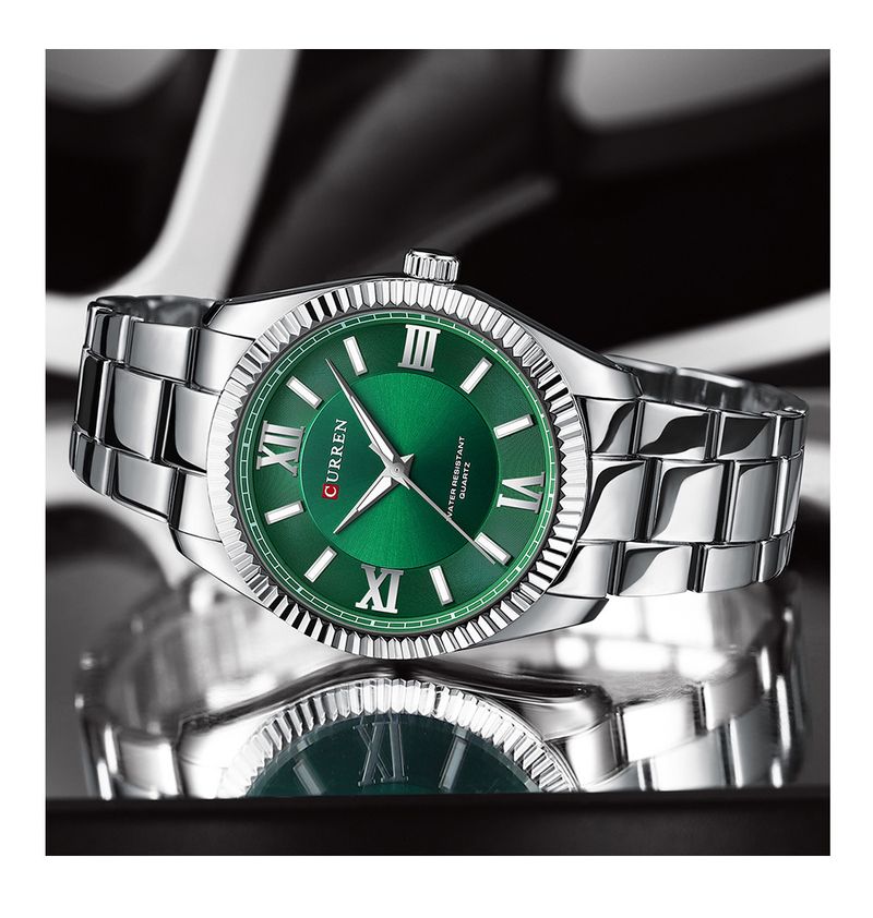 Men's Business Quartz Watch With Roman Numerals, Waterproof Large Dial Stainless Steel Dress Watch For Professional Style_voghion.com