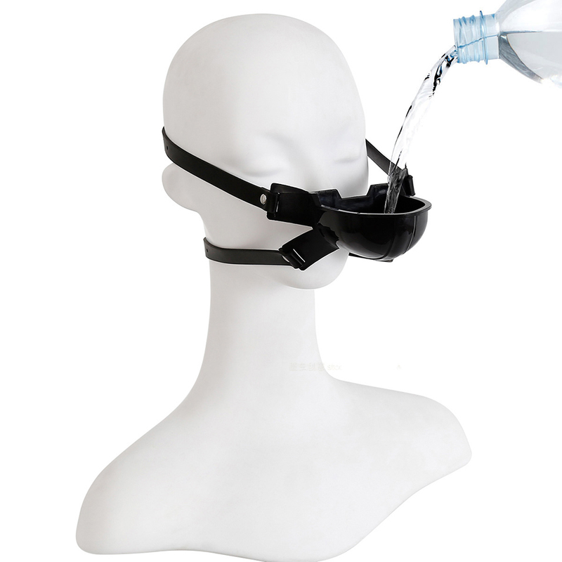 Oral Enema Funnel Drool Plug Gags Bondage Head Harness BDSM Toilet Funnel Open Mouth Gag Mask Hood for Wom_voghion.com