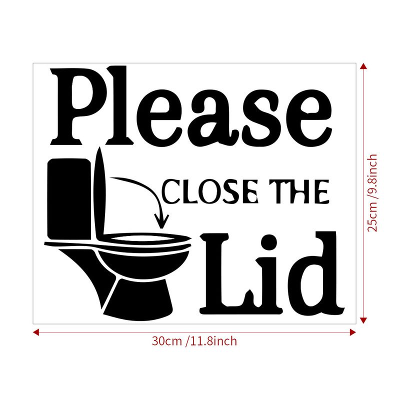 Creative removable frosted JS-N warning message PVC self-adhesive toilet decoration wall sticker_voghion.com