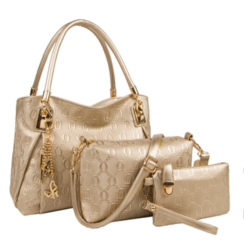 Borsa a tracolla singola, set da tre pezzi per madre e figlia, in rilievo, nuova moda 2023 da donna_voghion.com